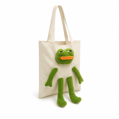 Pepe Pal Tote Bag - White - three quarter