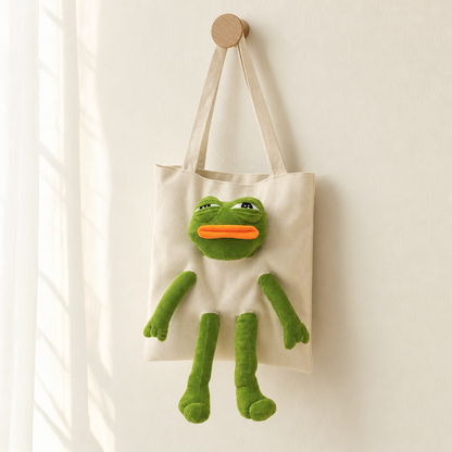 Pepe Pal Tote Bag - White - on hook