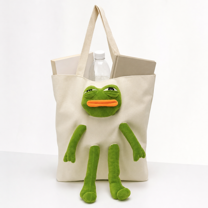 Pepe Pal Tote Bag - White - capacity