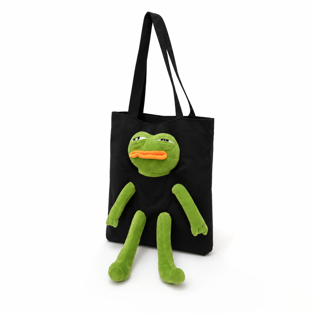 Pepe Pal Tote Bag - Black - three quarter