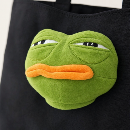 Pepe Pal Tote Bag - Black - head closeup