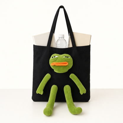 Pepe Pal Tote Bag - Black - capacity