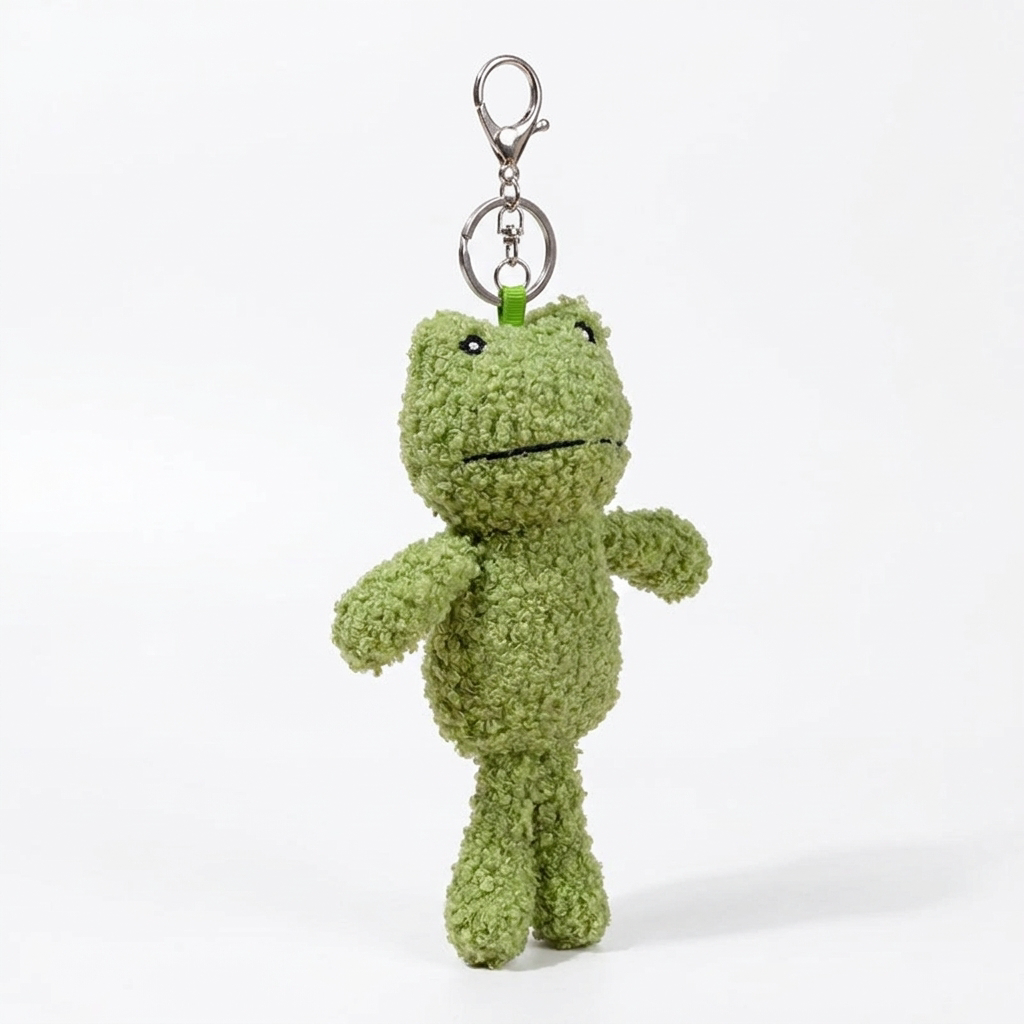 Pip the Frog Keychain - three quarter