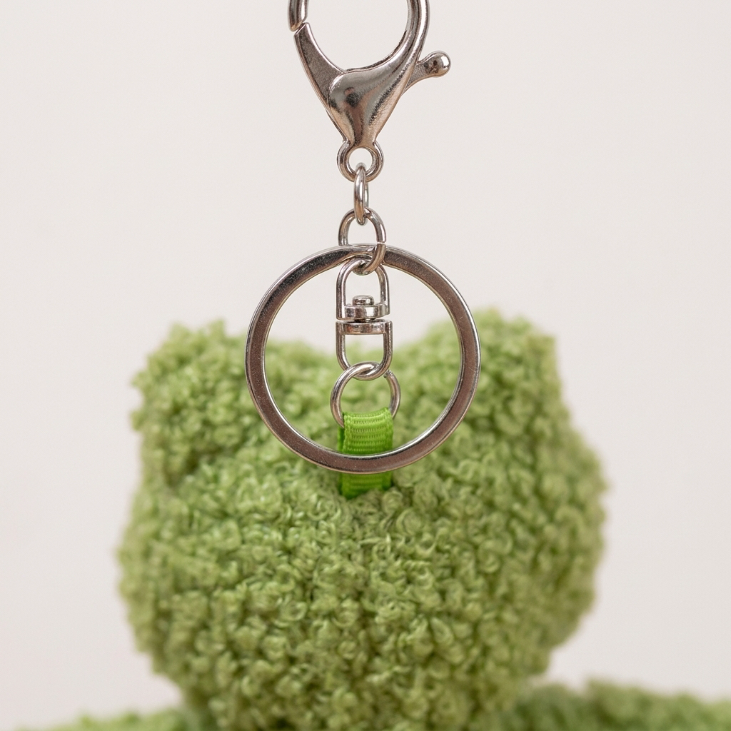 Pip the Frog Keychain - hardware detail