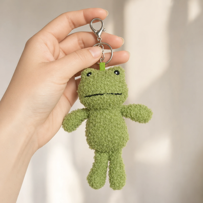 Pip the Frog Keychain - scale in hand