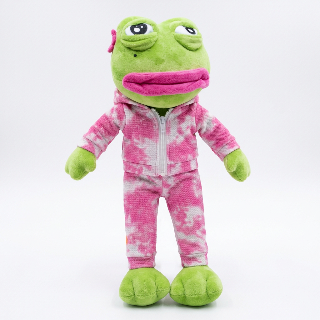Pink Tie-Dye Hoodie Set shown on our 17 inch Pinay (Pink) plush (plush sold separately)
