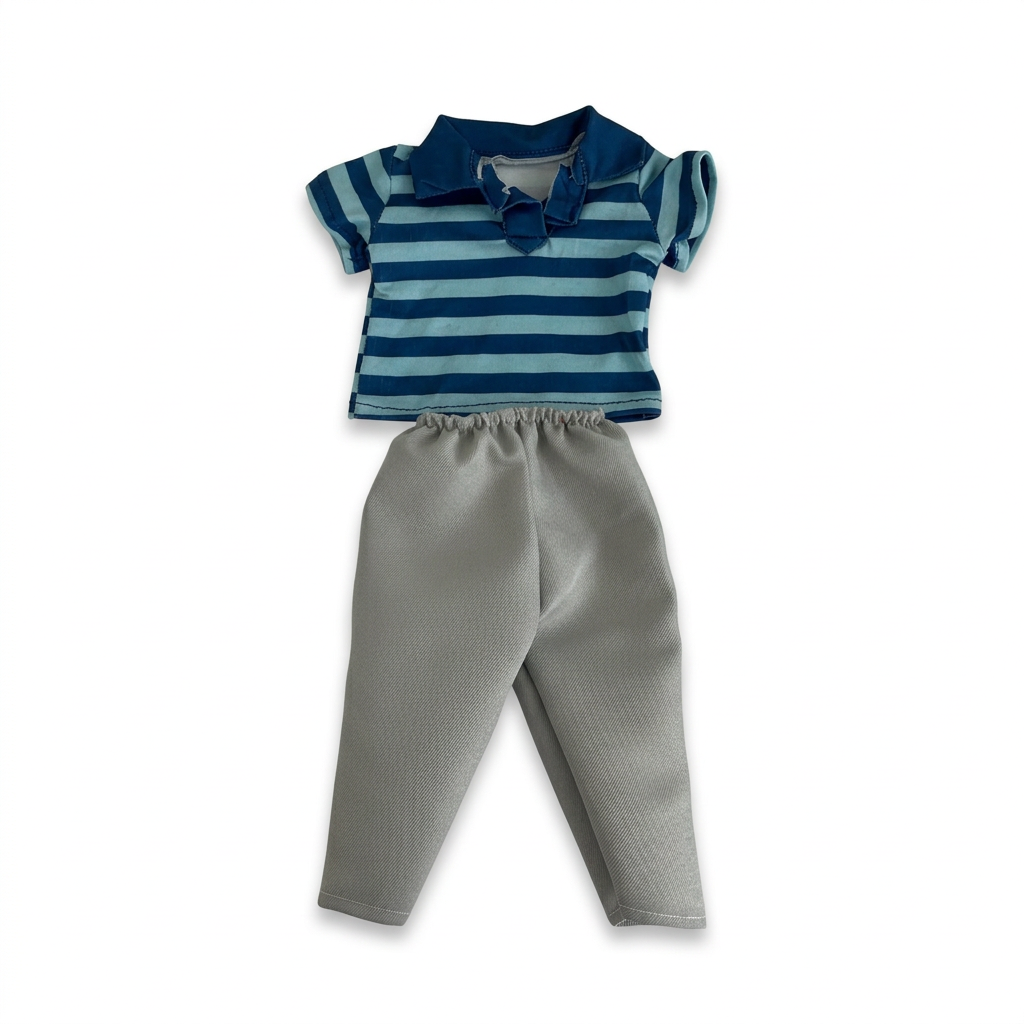 Striped Polo Set outfit only, plush not included