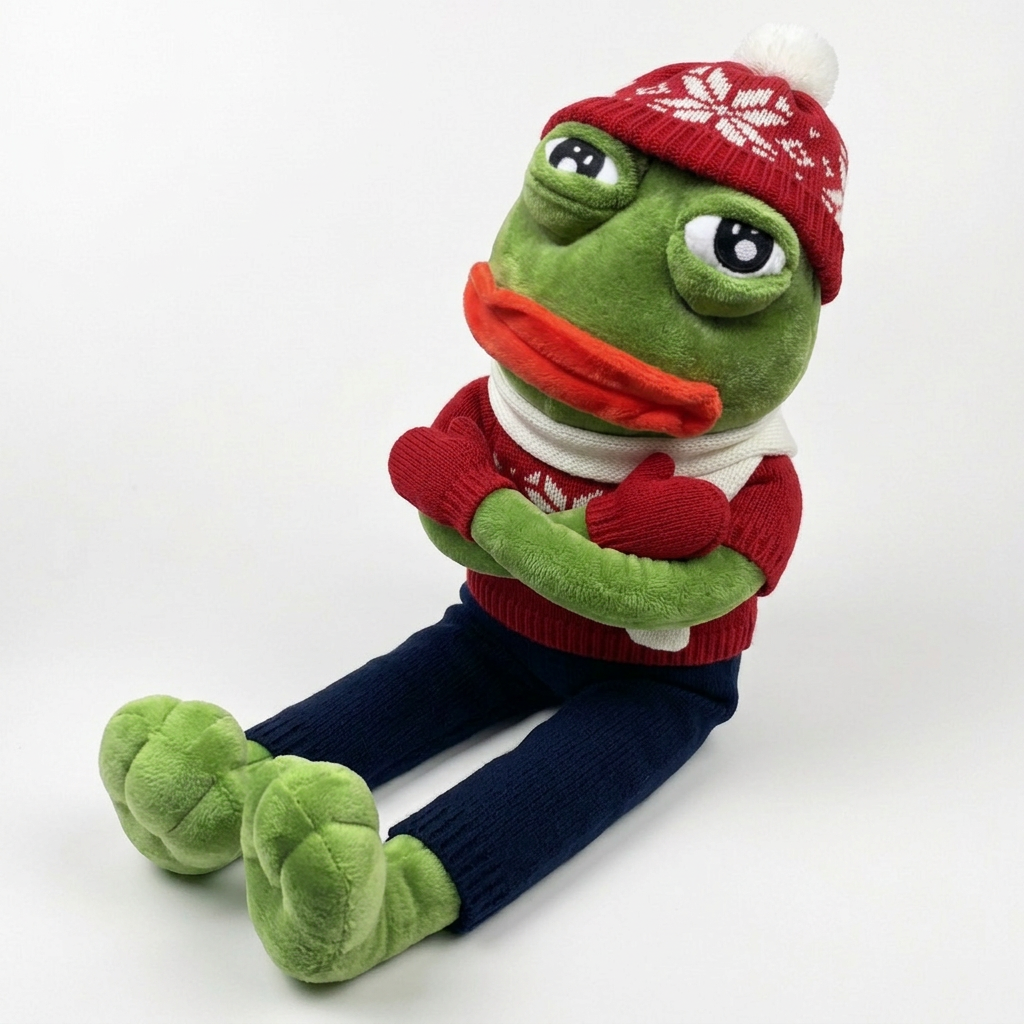 Snowflake Sweater Set shown on our 17 inch Pepe (Blue) plush (plush sold separately)